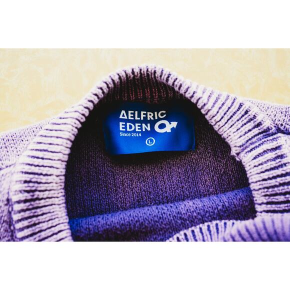 Men's Aelfric Eden Catcase Purple Graphic Sweater Size Large - Picture 6 of 6